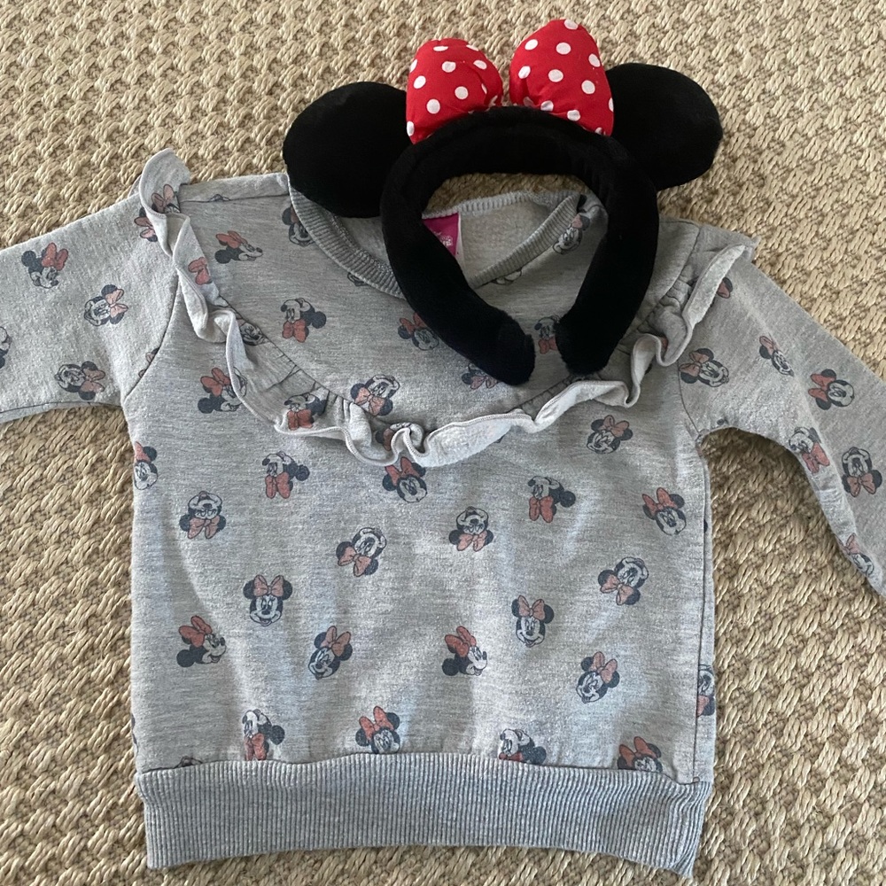 3t Minnie Mouse Sweatshirt & Ears